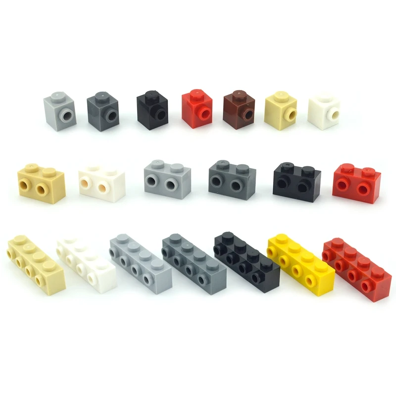 MOC Compatible Assembles Particles 1x1 1x2 1x4 For Building Blocks DIY Thick bricks multiple color Educational Creative Toys