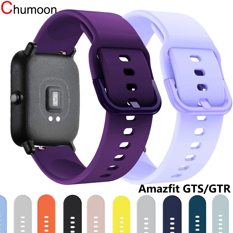 20mm 22mm watch Strap for Amazfit bip GTS 2 GTS2mini Gtr 42mm Silicone Bracelet Samsung Galaxy watch Active 2 40mm 44mm Strap