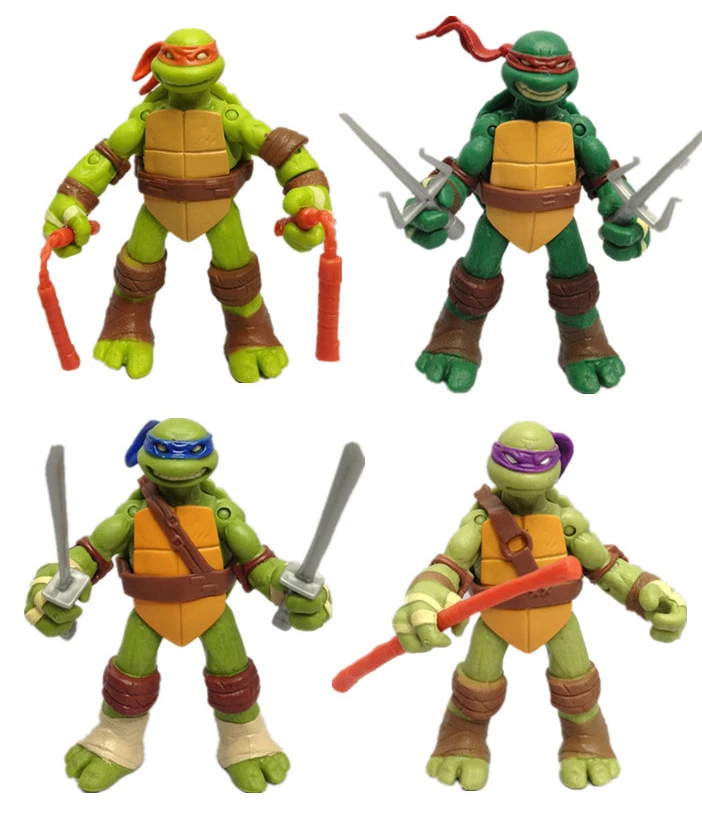 2020 New PVC 12CM Anime figures Leonardo Donatello Michelangelo Raphael action figures model turtles toy