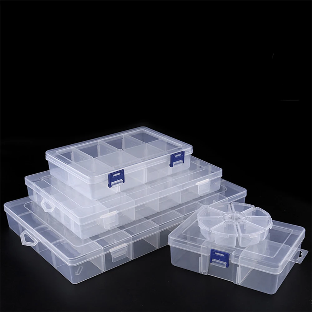 1-36 Grids Compartment Storage Box Jewelry Earring Bead Screw Toy Parts Holder Case Display Organizer Container Adjustable