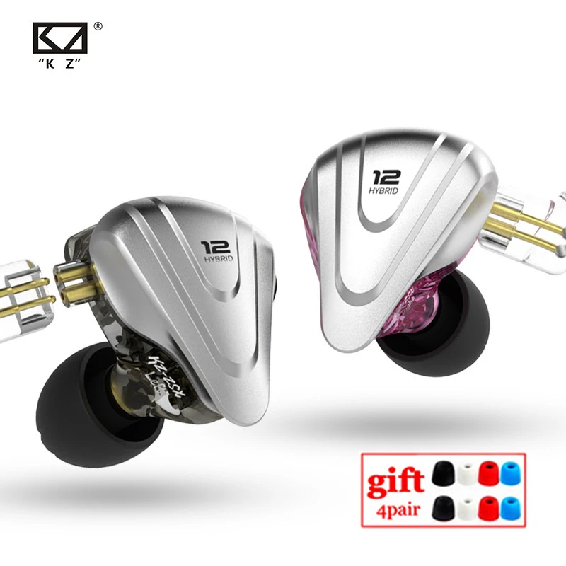 KZ ZSX 5BA+1DD Hybrid 12 drivers Metal Headset HIFI Bass Earbuds In-Ear Monitor Noise Cancelling Earphones KZ  ZAX ZS10 PRO AS16
