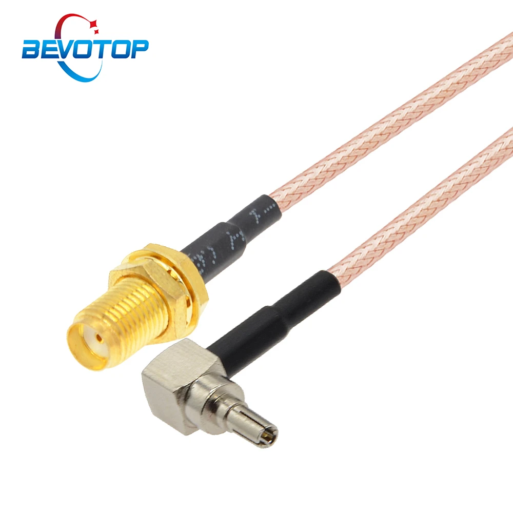 2pcs SMA Female to CRC9 Male Right Angle Connector RG316 Pigtail Cable Coax Jumper CRC9 Extension Cord for 3G Modem Router