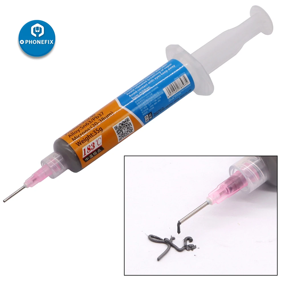 Mechanic Paste Flux 10CC Tin Soldering XG-Z40 25-45um with Syringe for Mobile Phone SMD PGA PCB Repair Soldering Paste