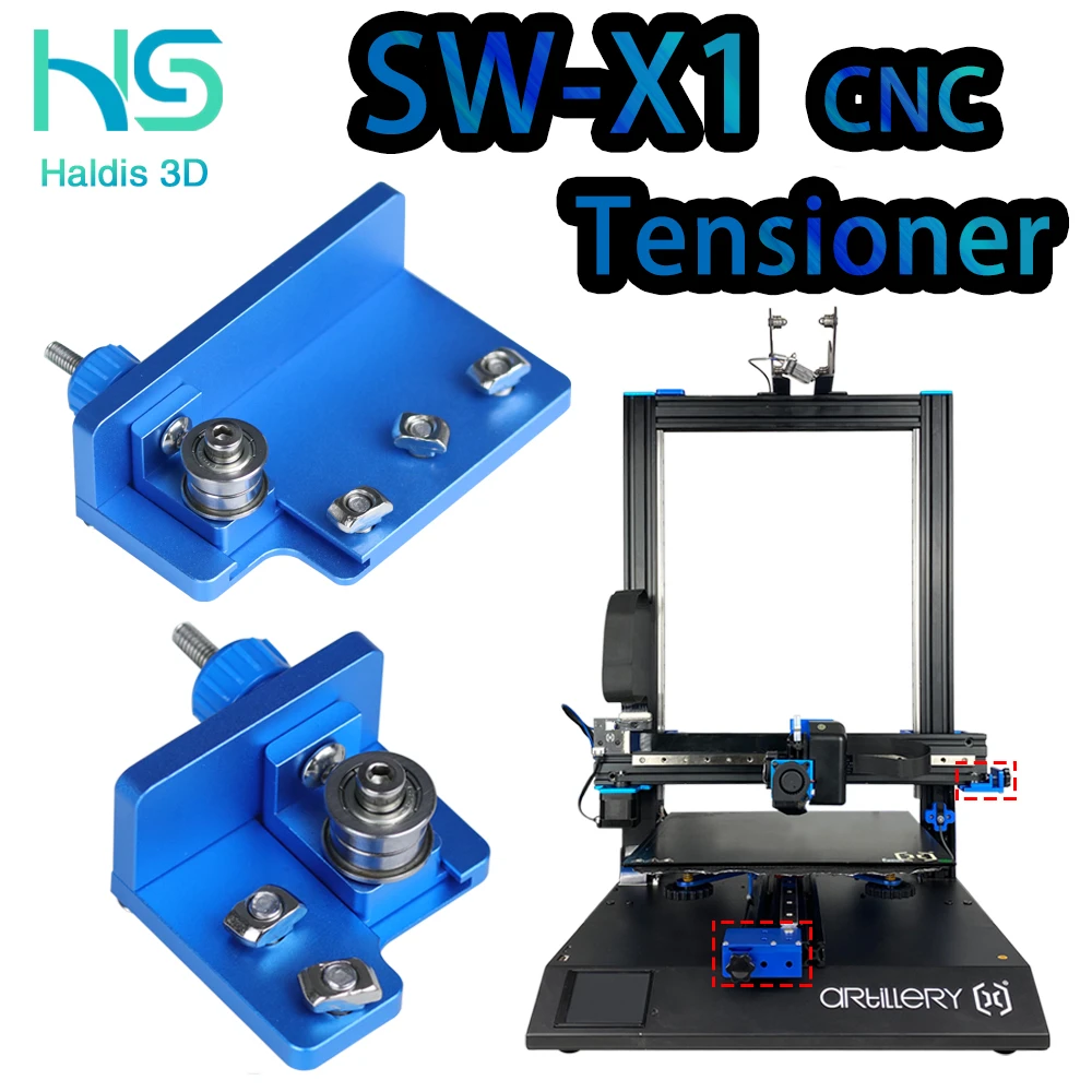 Haldis 3D X axis Y axis synchronous belt Stretch Straighten tensioner For Artillery Sidewinder X1 SW-x1and Sidewinder X2 version