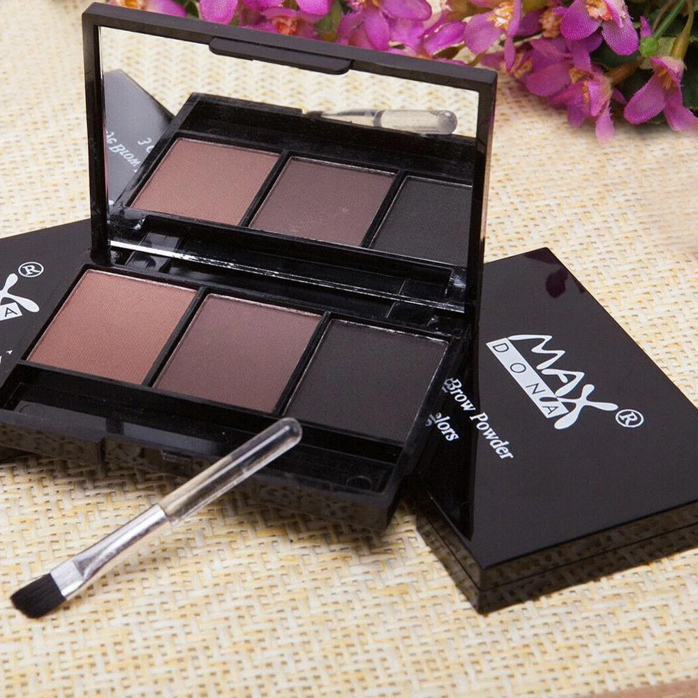 Eyebrow Powder Palette Cosmetic Eye Brow Enhancer Professional Waterproof Makeup Eye Shadow With Brush Mirror Box