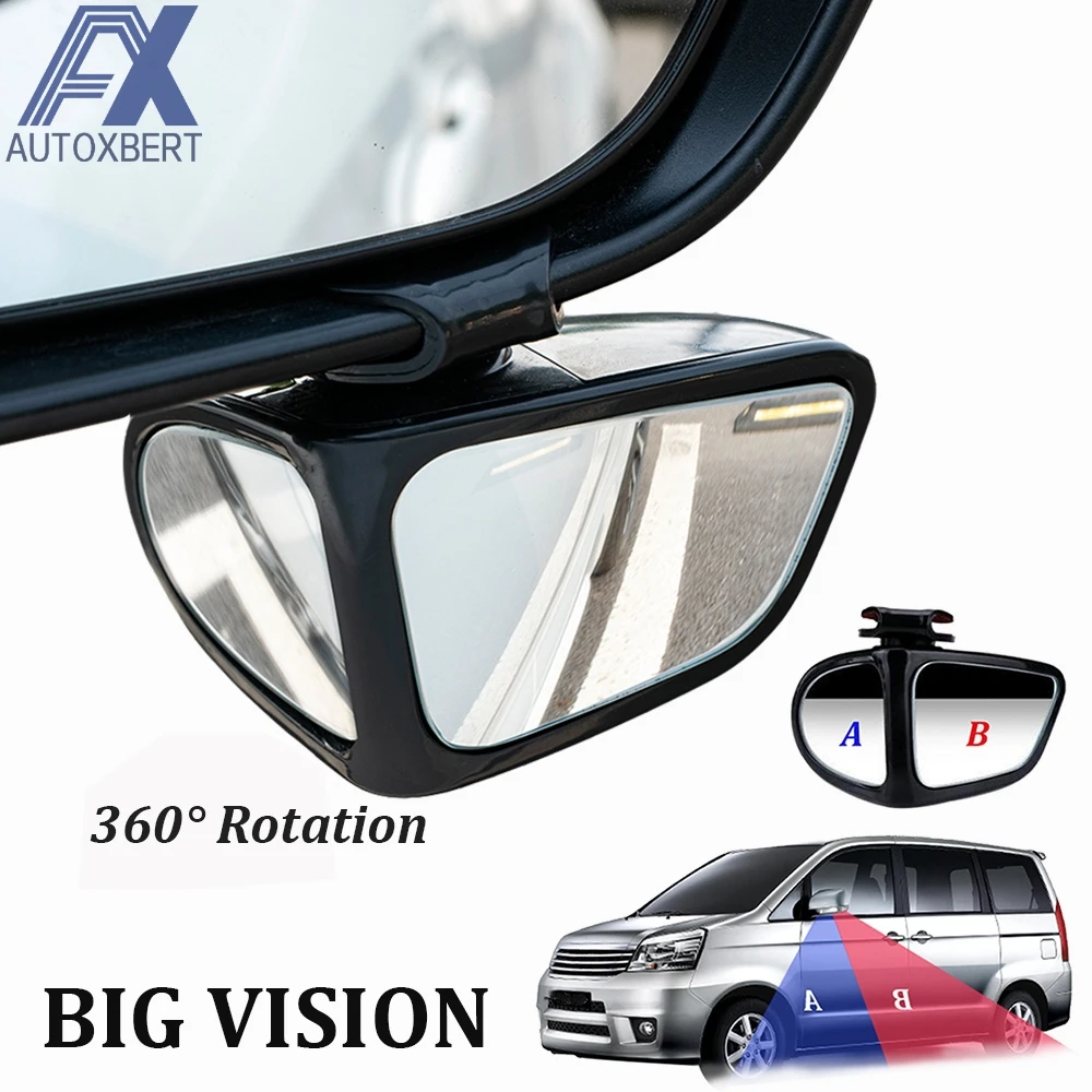 360 Degree Rotatable Adjustable Car Blind Spot Mirror Wide Angle Reversing Mirror Automobile Rear View Parking Mirror