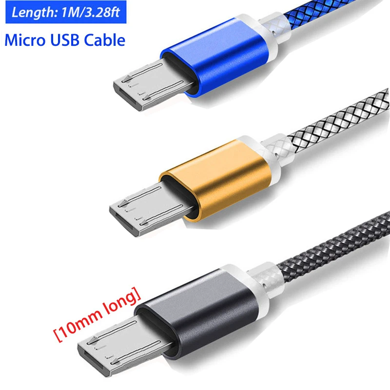10MM long Micro USB Charging Cable For Blackview A7/A20/A30/BV6000 Bv5500 Bv1000 Oukitel K10000/K3 C12 Pro Charger Cabel Kabel