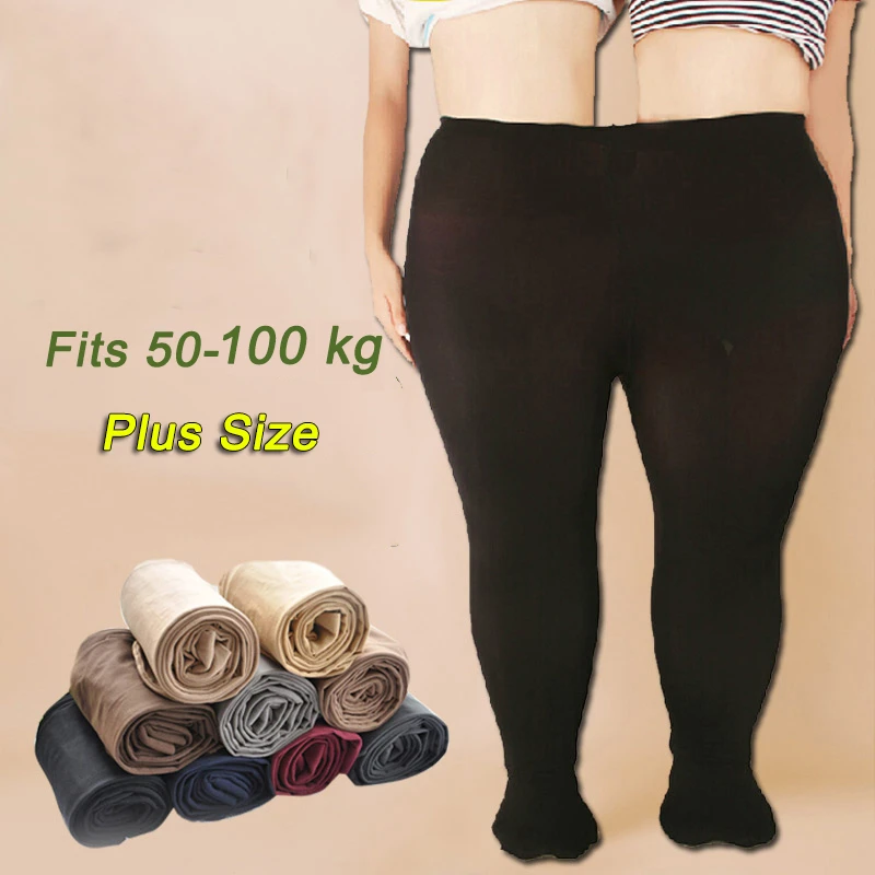680D Women Pantyhose Plus Size Winter Autumn Spring High Waist Velvet Tear Resistant Sexy Black Fashion Tights of Large Sizes