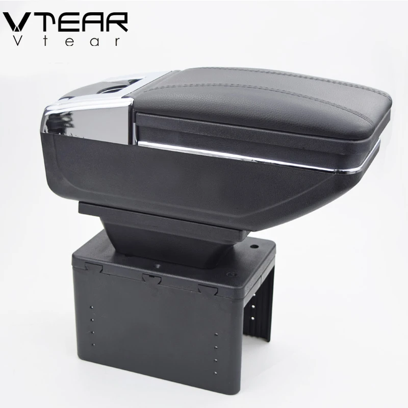 Vtear universal car armrest storage box auto interior Leather car-styling central container Store content box accessories parts