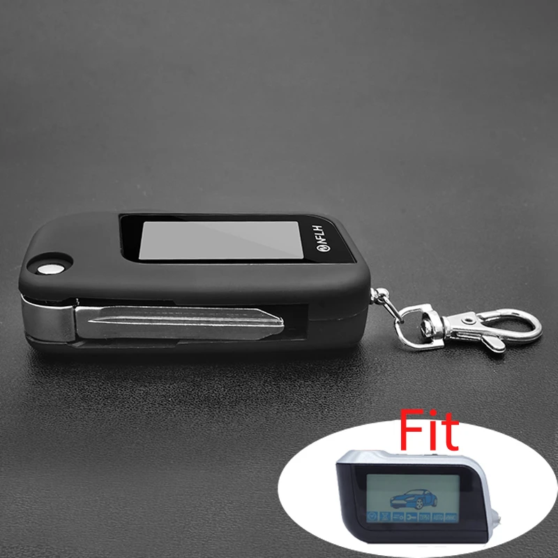 A93 switchblade key case for car Alarm starline A93 A63 A39 uncut blade fob case cover folding car flip remote+Keychain glass