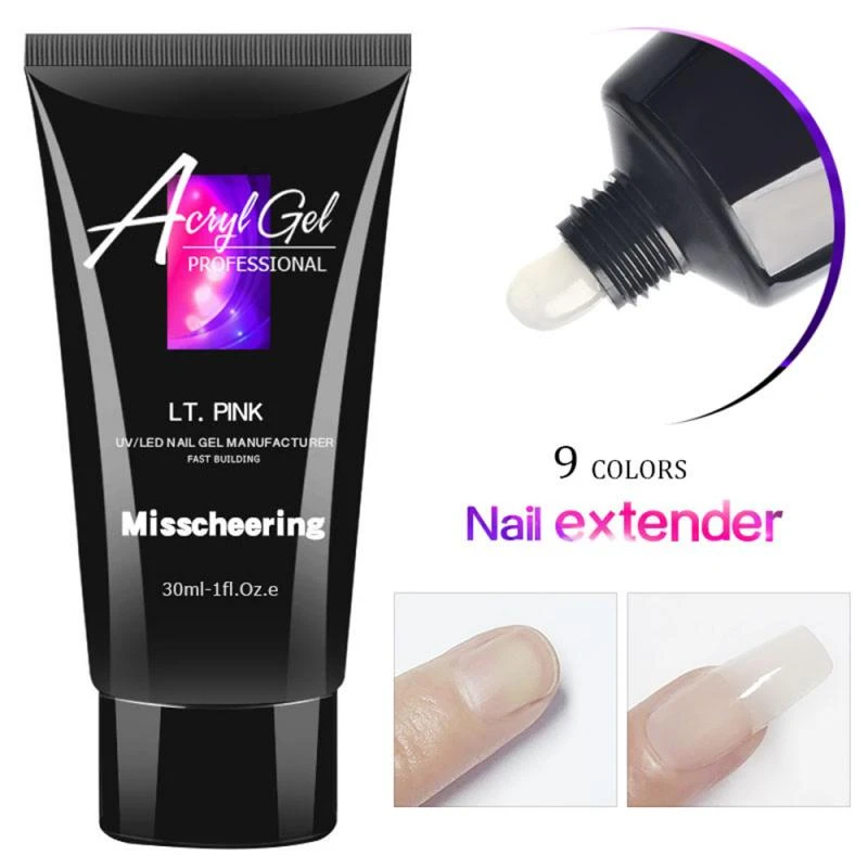 30ML Colorful Nail Gel Crystal Polish Quick Nail Extension Gel For Acryl Gel LED Hard Gel  Nail Art Gel TSLM1