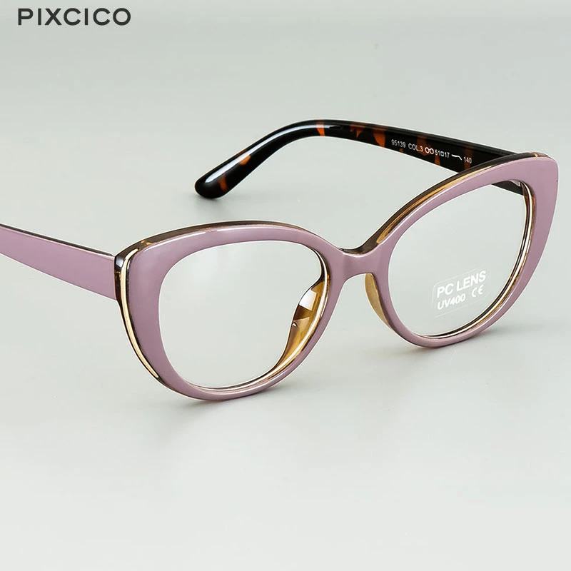 Pixcico 45677 Cat Eye Glasses Frames Women  Optical Fashion Computer Glasses
