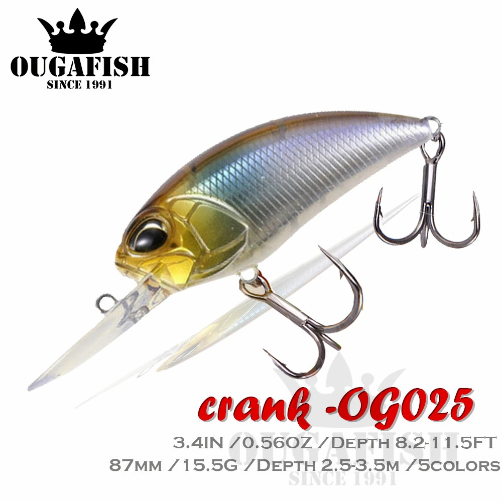 2020 Crankbait Fishing Lure Weights 15.5g/8.7cm Fish Bait Trout Lure Articulos De Pesca Holographic Wobbler Pesca Crank Baits