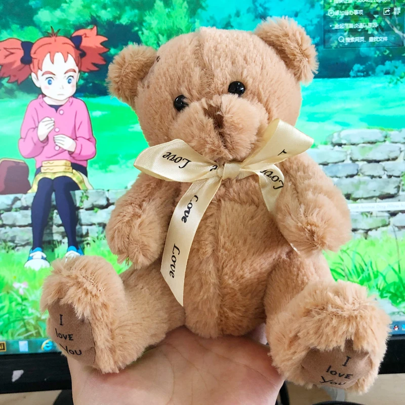 1pc 18cm Kawaii Patch Bear Soft Plush Toys Stuffed Animal Teddy Bear Doll Birthday Christmas Gift Kids Brinquedos Baby Toy