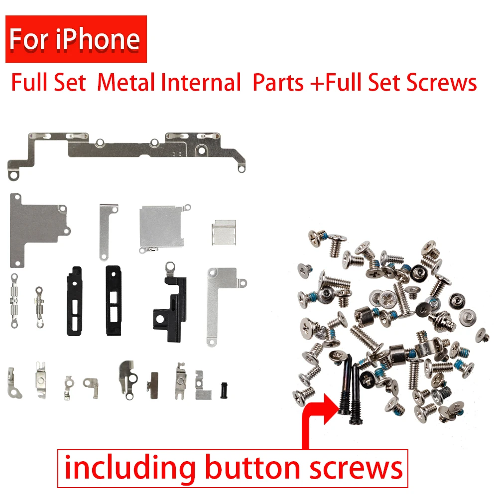 Full set Inner Accessories For iPhone 6 6s 6P 7P 8P  x xs max pro 11 pro Metal Parts Holder Bracket Shield Plate + Full screws