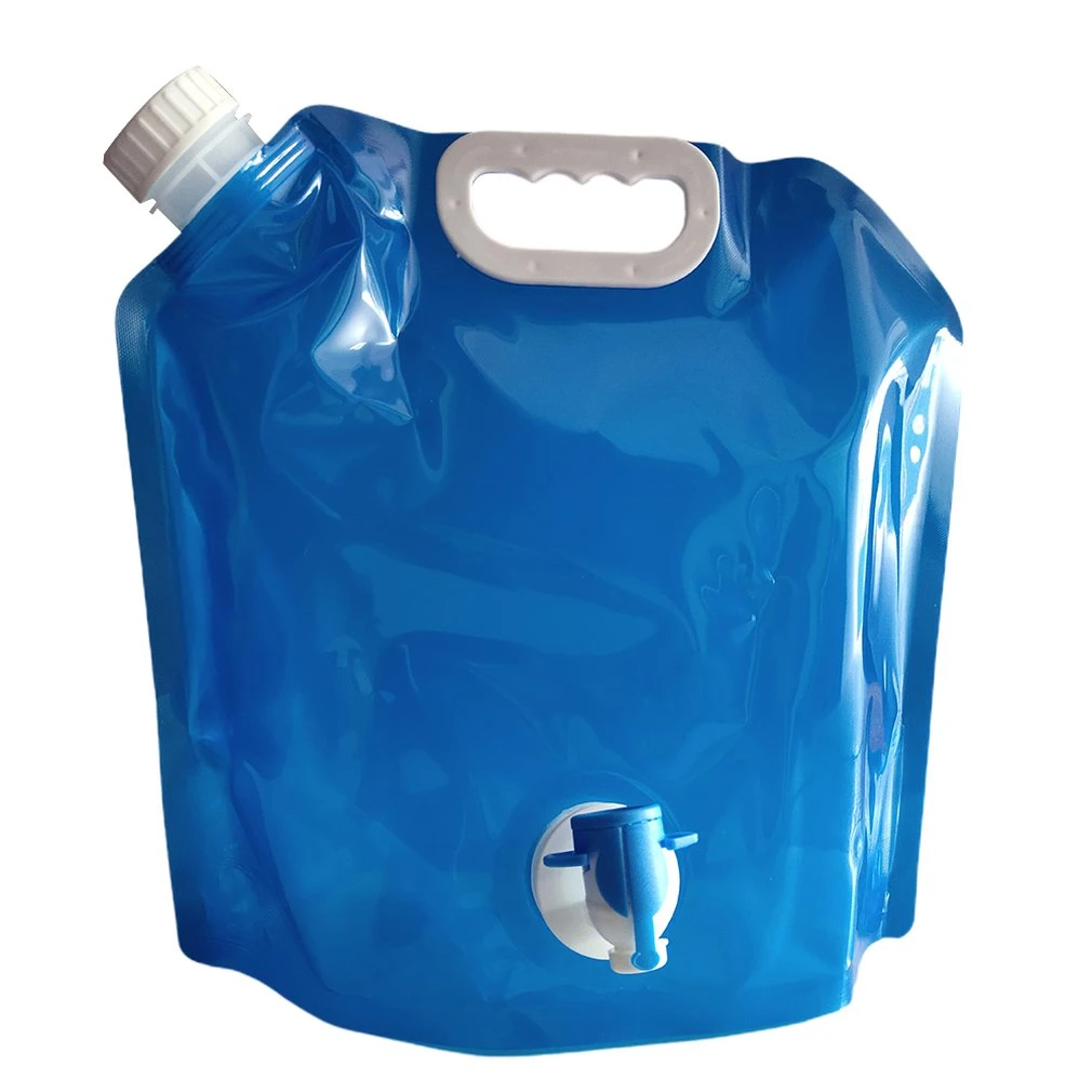 Home Outdoor Folding Portable Water Bag With Faucet Car Water Storage Bag Bucket Emergency Water Bag Sports Riding Bottle