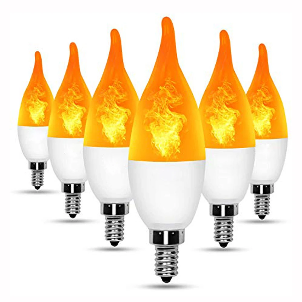 Led Simulated Flame Bulbs 9W E14 E27 B22 85-265V Luces Home Electronic Accessories Lamp Flame light Effect Bulbs Lampada