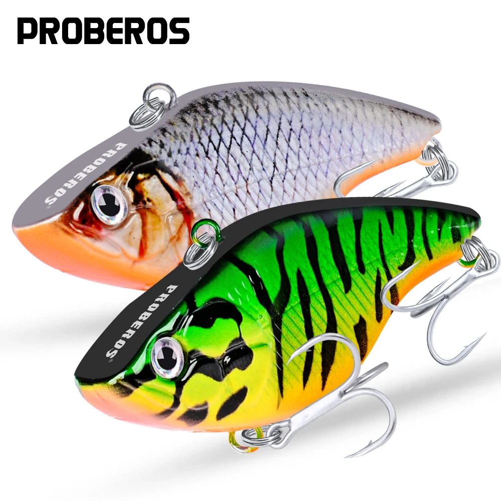 PROBEROS Pencil VIB Fishing Lures 7.4cm 18.5g Artificial Wobbler Bass Baits 6# Hooks Rattlin Balancer Fishing Tackle