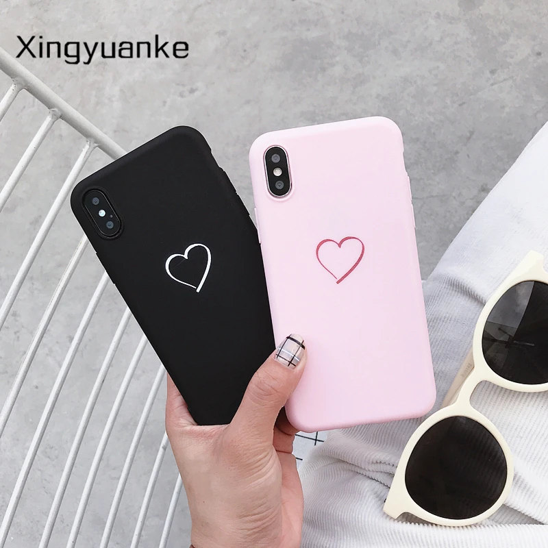 For Huawei P40 Lite E P20 P30 Pro P10 P8 P9 Lite 2017 P Smart 2019 Z 2020 2021 Mate 10 20 Lite Case Couples Love Heart Cover