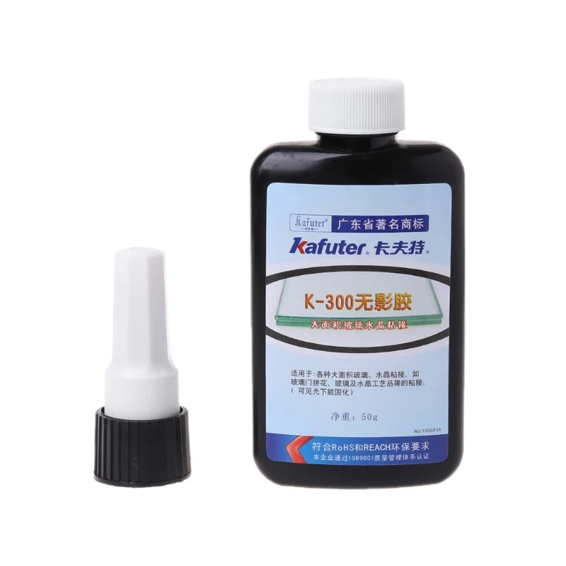 50ml UV Glue UV Curing Adhesive K-300 Transparent Crystal and Glass Adhesive with UV Flashlight