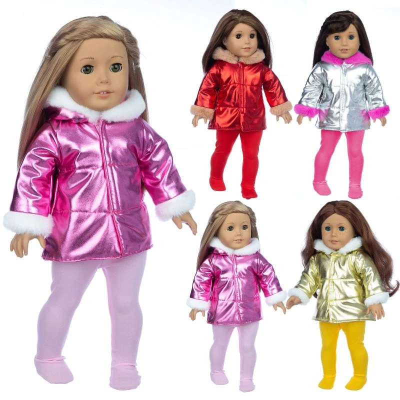 White down jacket Fit for American Girl Doll Clothes 18-inch Doll , Christmas Girl Gift(only sell clothes)