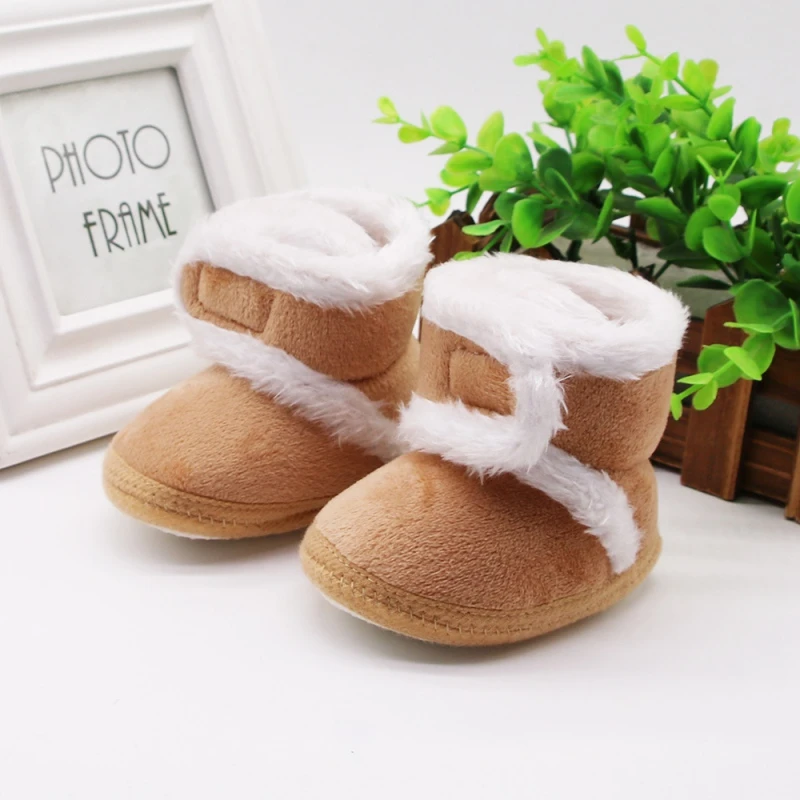 Newborn Toddler Warm Boots Winter First Walkers baby Girls Boys Shoes Soft Sole Fur Snow Booties for 0-18M