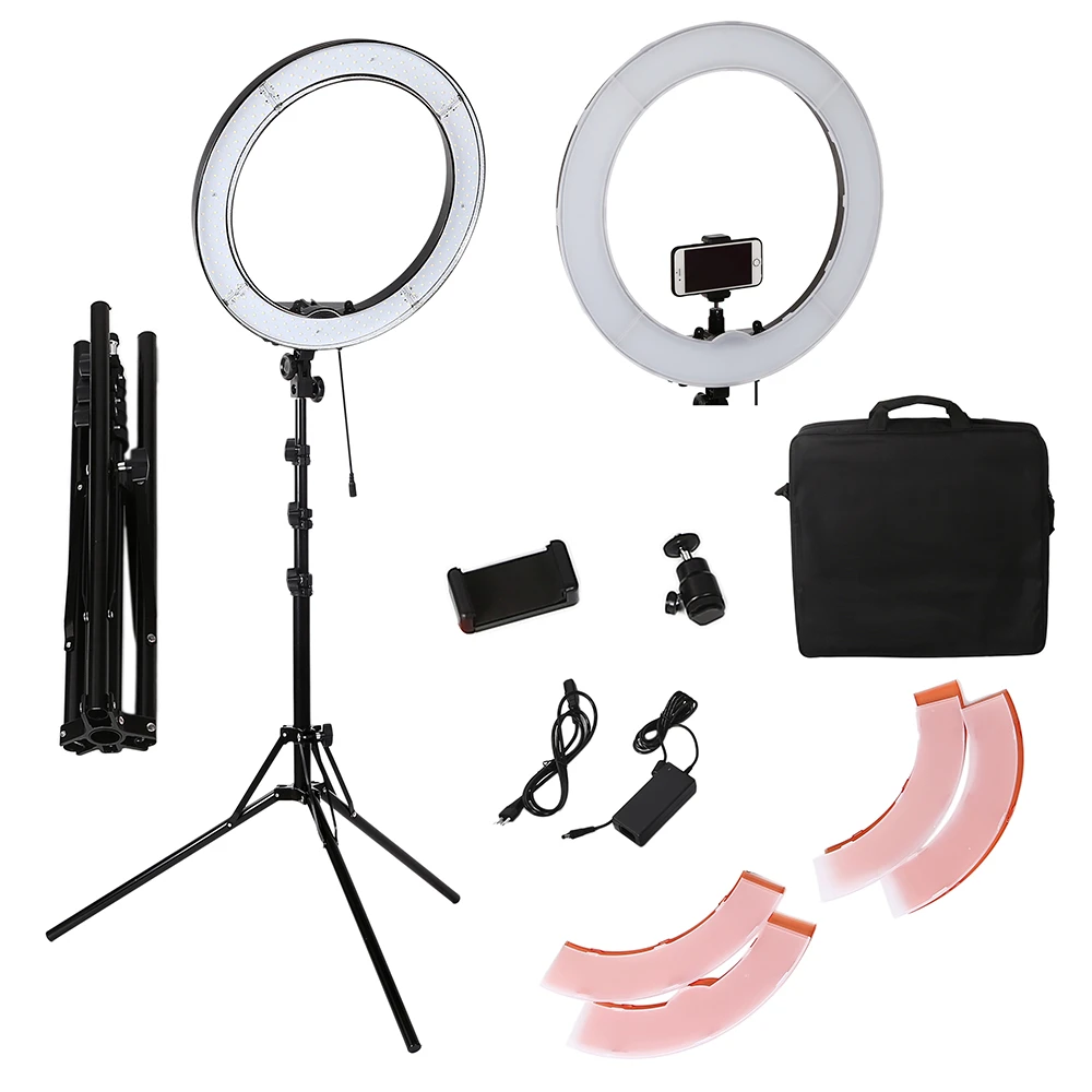 55W 18 inch Camera Phone LED Ring Light  Photography studio Dimmable  Ring Lamp With Stand Tripods For TikTok Youtube Vlog Video