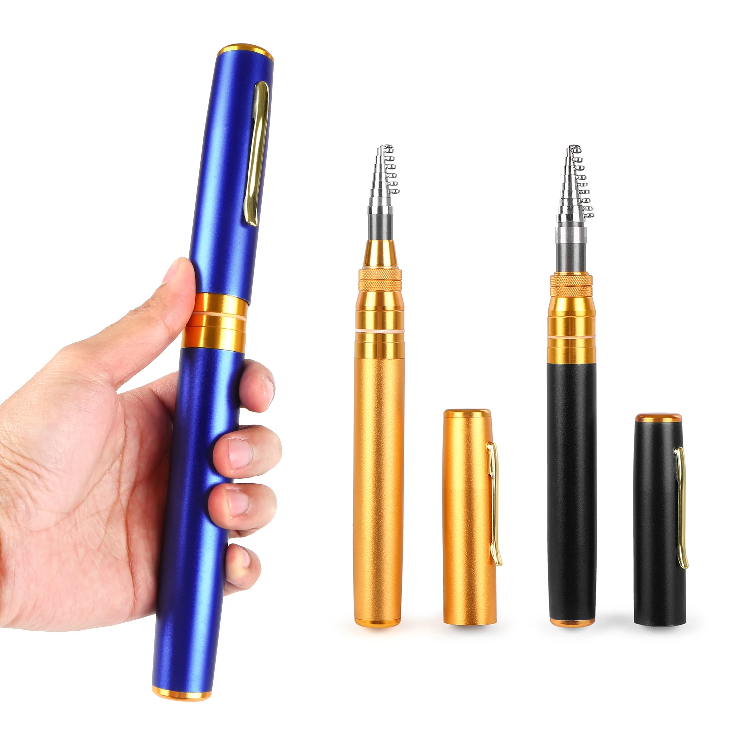 Outdoor Portable Mini Pen Fishing Rod Telescopic Pocket Pen Fishing Rod Mini Fishing Pole Fishing Accessories