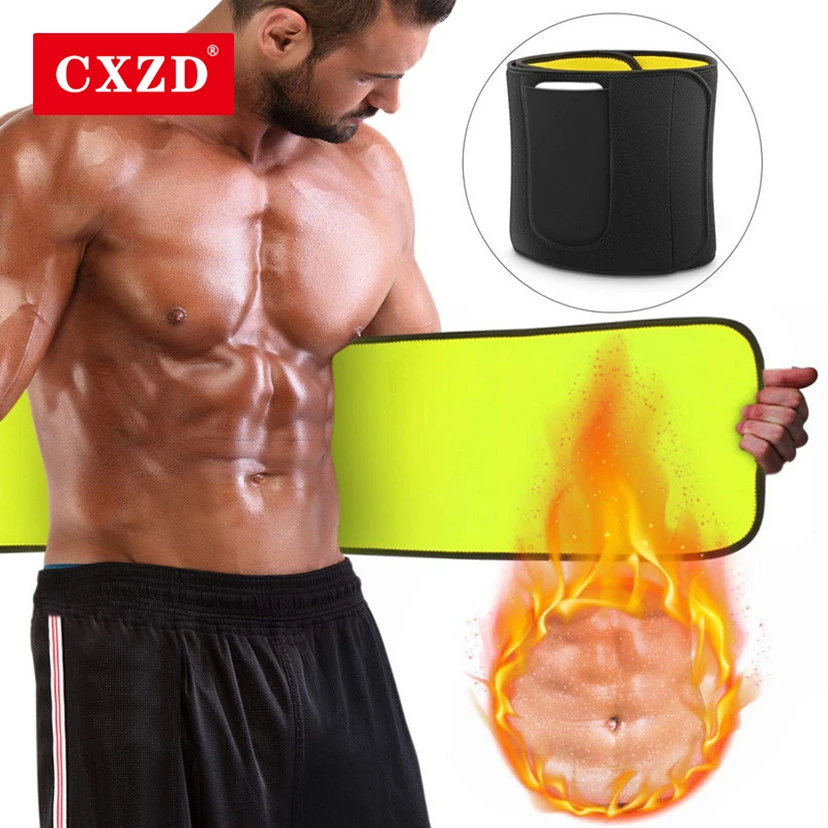 CXZD  Men's Sauna Waist Belt hot Sweat Neoprene Slimming Belt Waist Cincher Girdle and Hot Thermo Waist Trainer