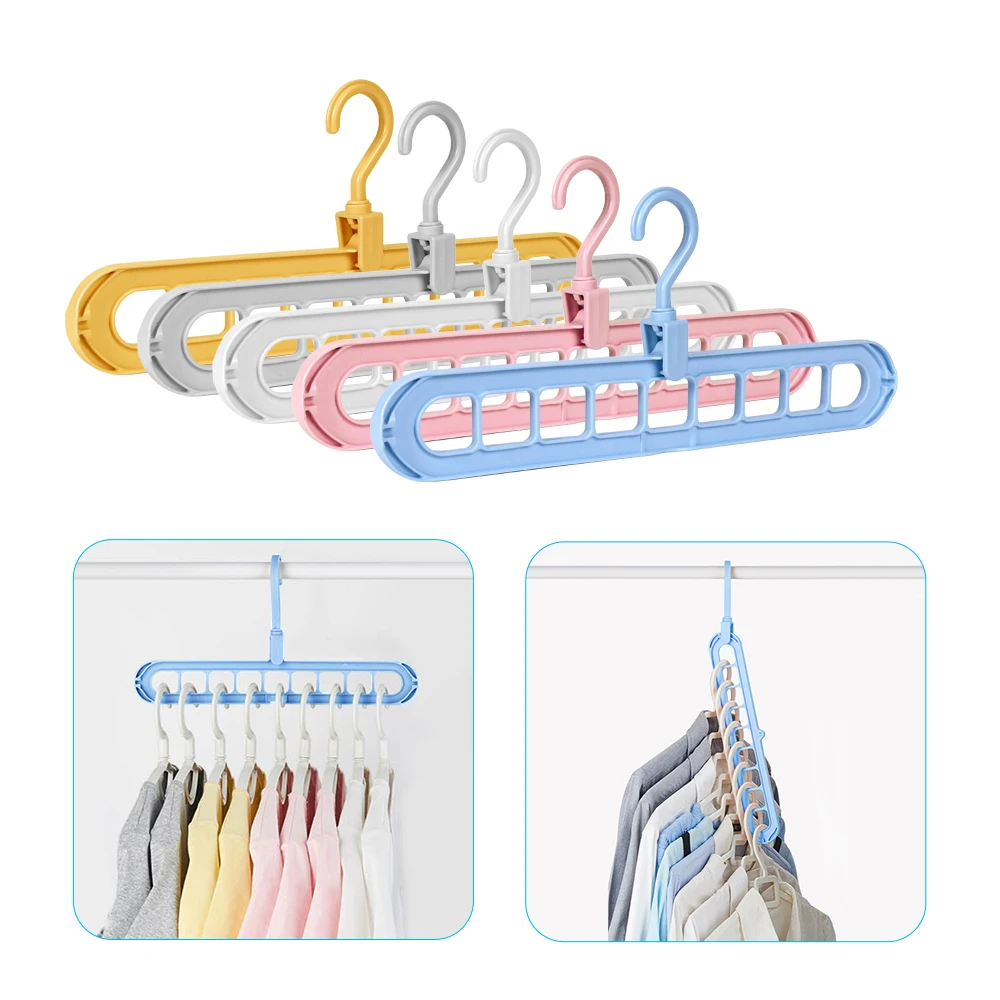 Clothes Hanger Closet Organizer Space Saving Hanger Multi-Port Clothing Rack Plastic Scarf Cabide Storage Hangers For Clothes