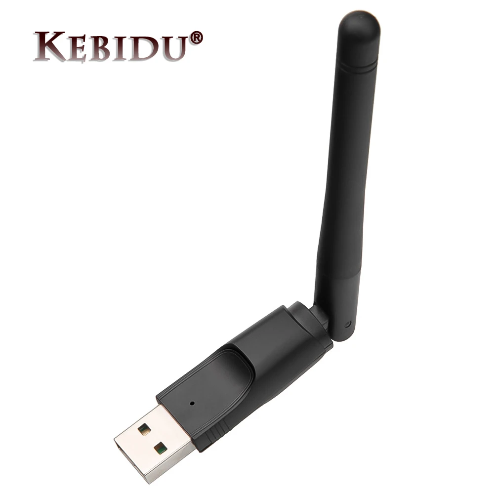 kebidu 150M USB 2.0 WiFi Wireless Network Card 802.11 b/g/n LAN Adapter Mini Wi Fi Dongle for Laptop PC with Antenna MT-7601