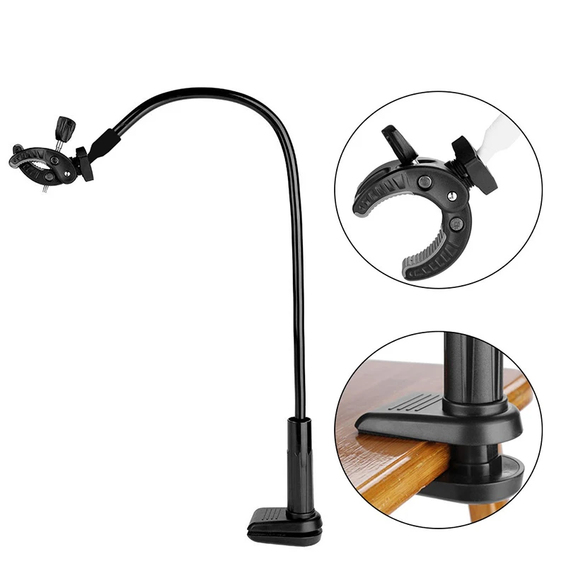 360 Degrees Rotatable Hands-Free Hair Dryer Stand Three-jaw Bracket Grooming Table Hair Dryer Clip Holder