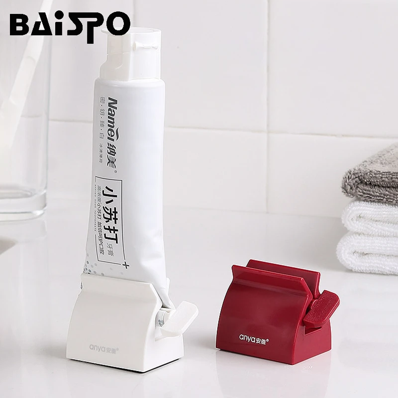 BAISPO Multifunction Toothpaste Tube Squeezer Squeezer Toothpaste Easy Portable Plastic Dispenser Bathroom accessories sets