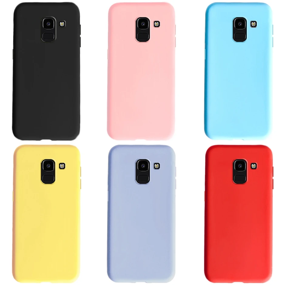 Candy Color Case For Samsung Galaxy J6 2018 Case J600 J600F Soft Silicone For Coque Samsung Galaxy J6 Plus 2018 J610F Case Cover