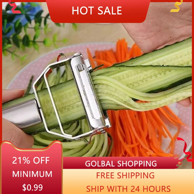 Internaul Stainless Steel Multifunctional Vegetable Peeler And Grater Potato Carrot Onion Shredder Fruit Home Kitchen Bar Tools