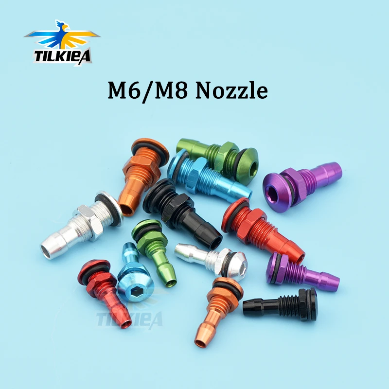 1pc M6/M8 RC Boat Aluminum Nozzle 7 Color Available Suitable For Electric Boat Methanol Gasoline Boat 26CC