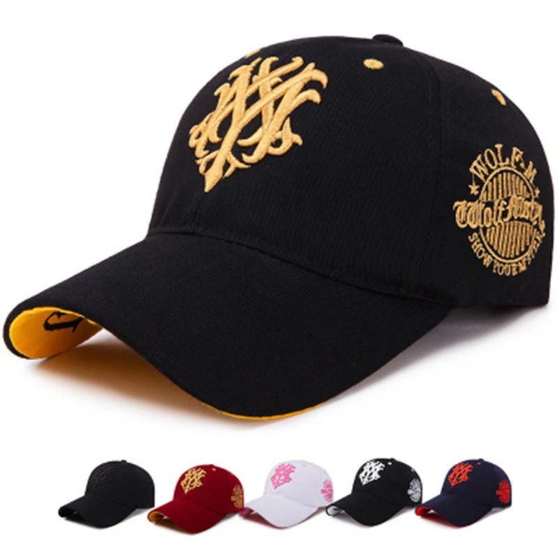 Men's Baseball Hat Wolf 3D Embroidery Cap Male Popular Snapback Women's Summer Hat Hip-Hop CapsSports Sun Hat