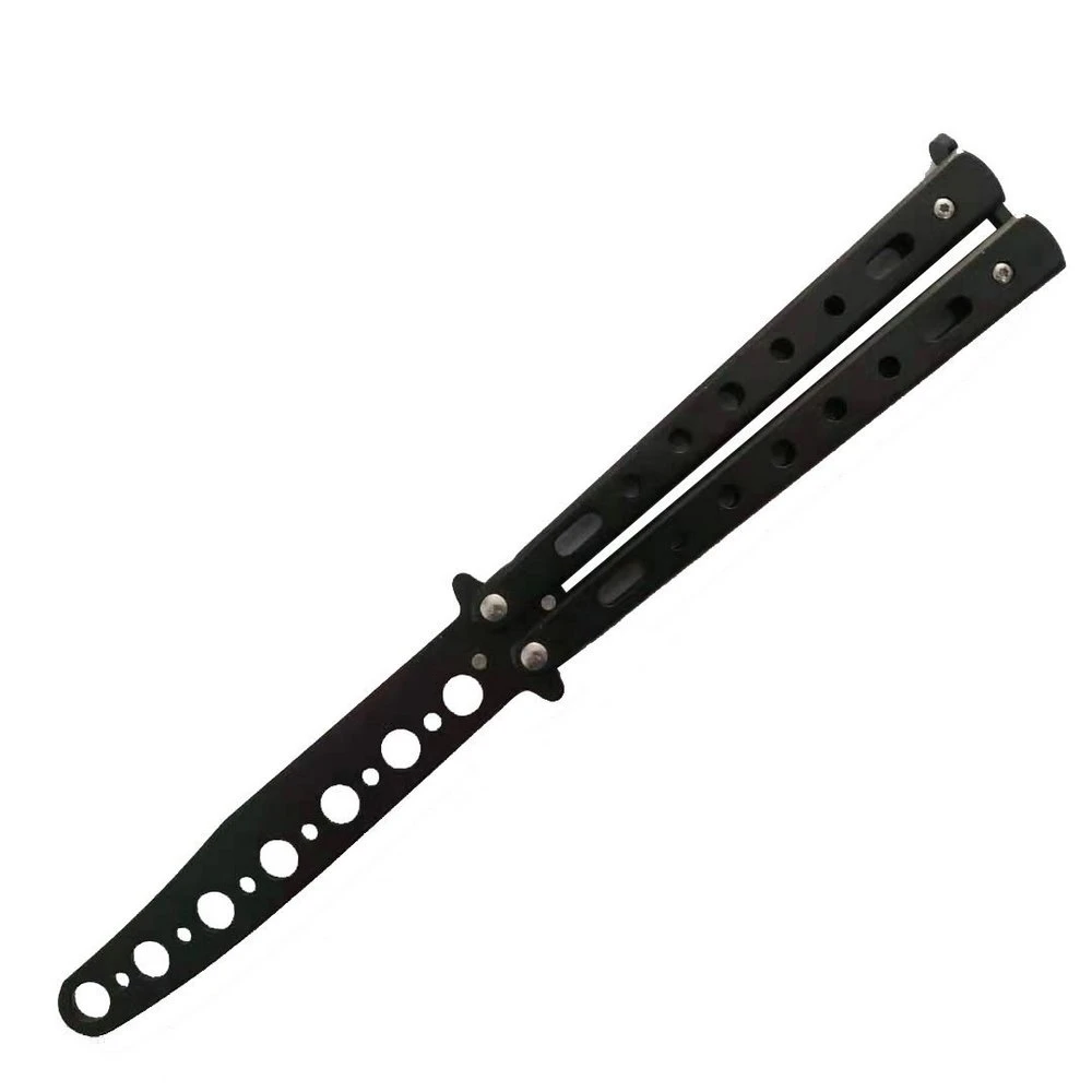 Butterfly Knife All-steel Practice Training Six-hole Butterfly Bladeless Metal Folding Knife Butterfly Knife Hand Tool comb