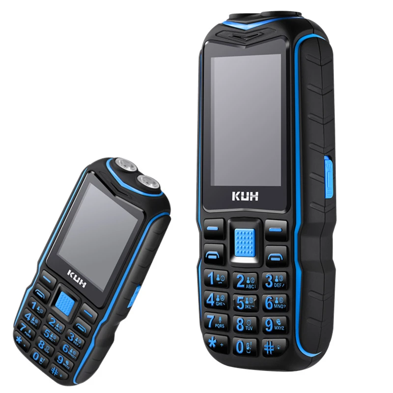 KUH T3 Big Keyboard Feature Mobile Phone Dual Torchs Loud Voice Large Font Shockproof Elderly Cellphone Vibration No Camera