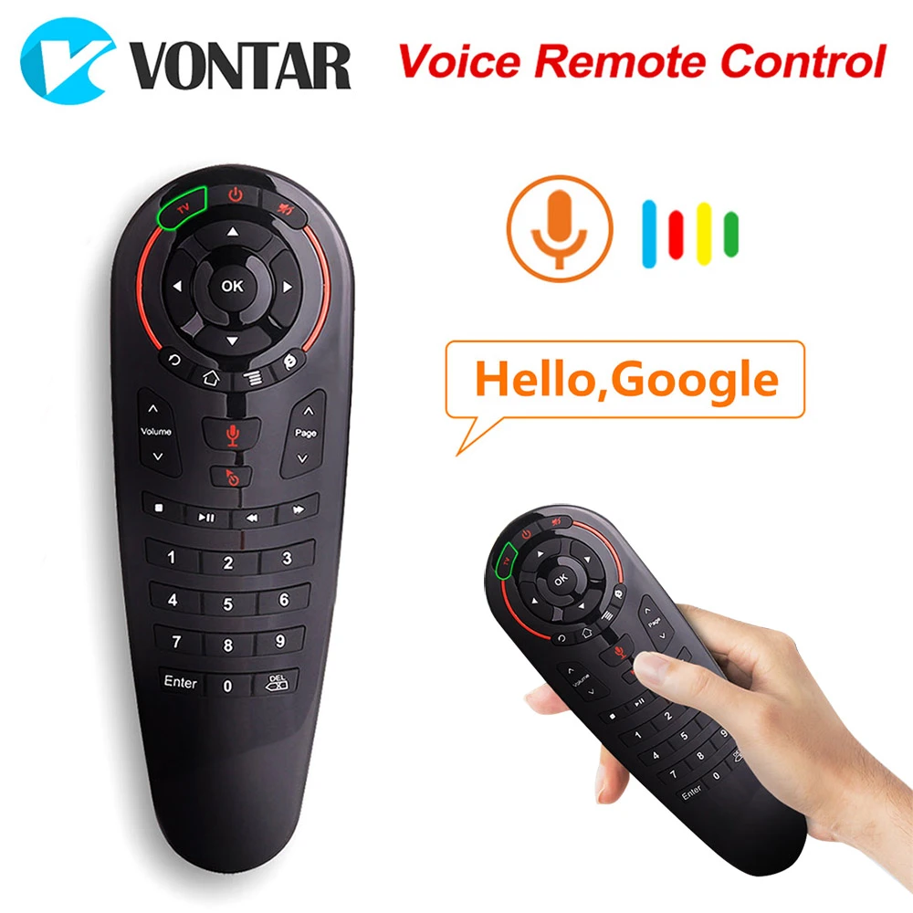 G30 Voice Remote Control G30S Air Mouse 2.4G Wireless Mini Keyboard IR Learning Gyroscope Google Assistant for Android TV Box PC