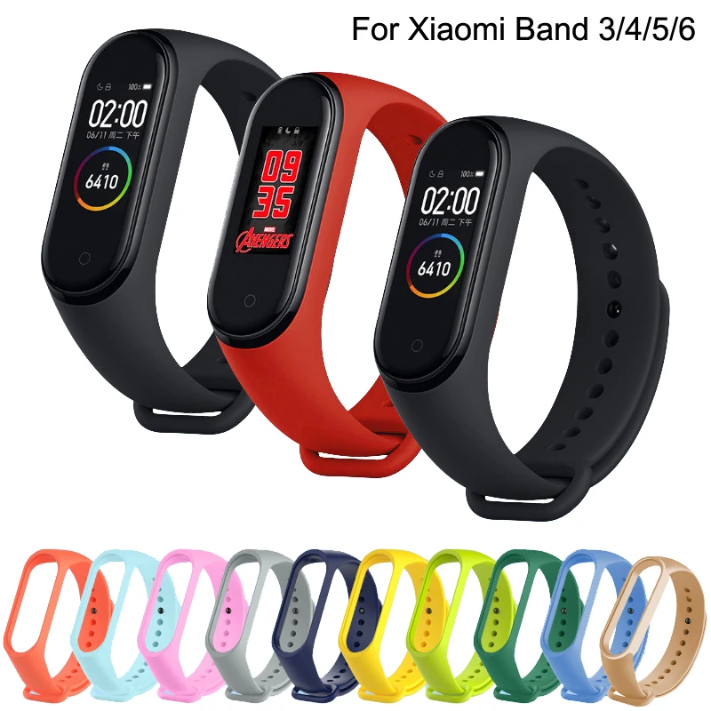 Strap For Xiaomi Mi 6 5 Sport Smart Watches Women Wristband Silicone Bracelet For Mi Band 4 3 For Xiaomi Replacement Watchbands