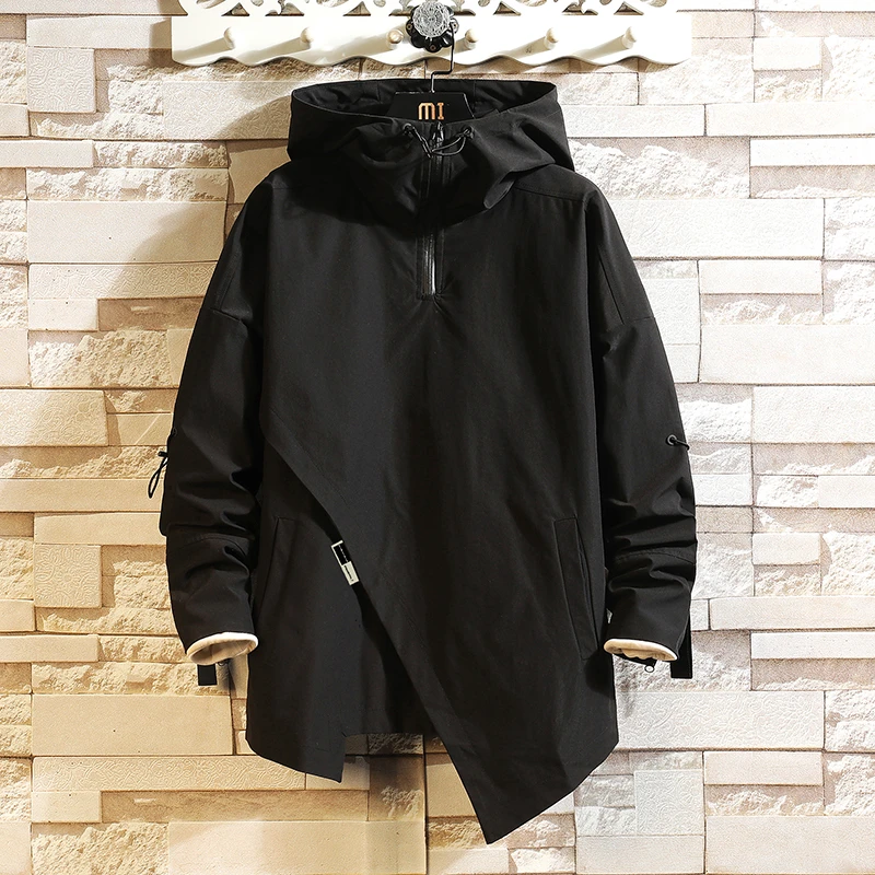Men's Jacket Fashion Spring Autum Casual Streetwear Hoodie Jacket Harajuku Mens Jacket Pullover Mens Windbreaker Coat 5XL 6XL