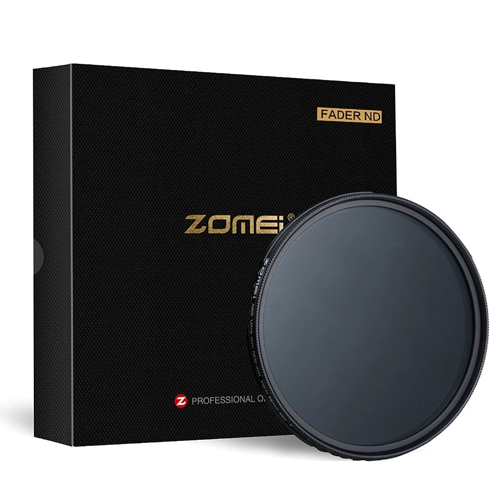Zomei Ultra Slim ABS Fader ND Adjustable Variable ND2-400 Neutral Density Filter for DSLR Lens 49/52/58/67/72/77/82mm