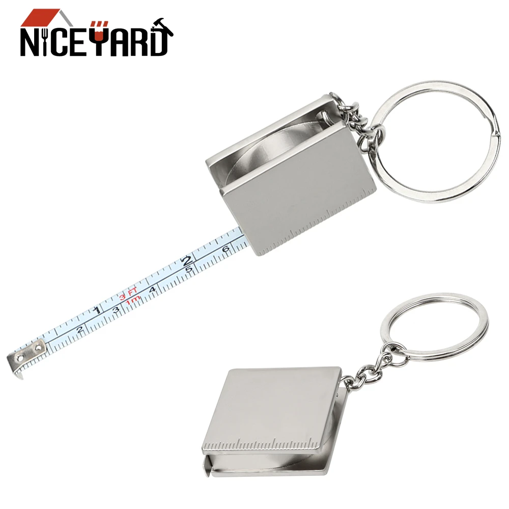 NICEYARD Tape Measure Pull Ruler Key Ring Gauging Tools Retractable Ruler Measuring Tools Portable Keychain