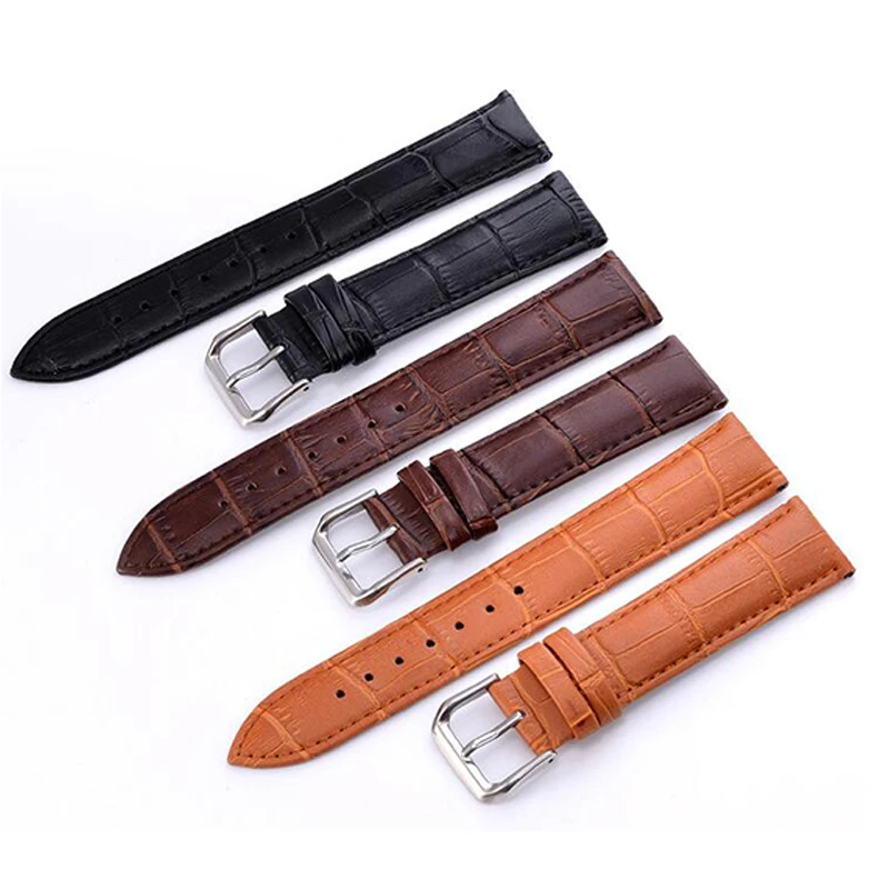 Watch Band Genuine Leather Straps 12 14 16 18 20 22mm Watch Accessories High Quality Leather Watch Belt Strap Watchbands