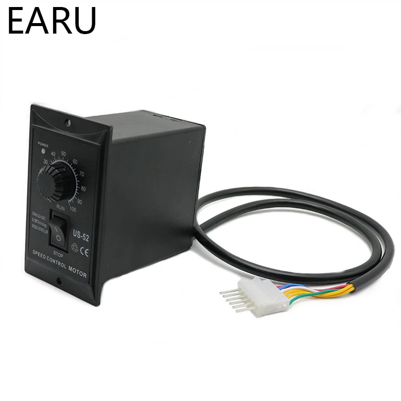 400W AC 220V 50/60Hz Motor Speed Pinpoint Regulator Controller US-52 Forward & Backward Motor Governor for Machine Pump DIY