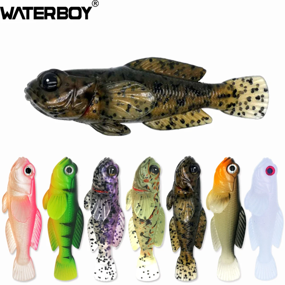 WATERBOY GOBY Soft Baits 1PC 75mm 9.3g Pro Design Finest Detailed Softbait Fishing Lure