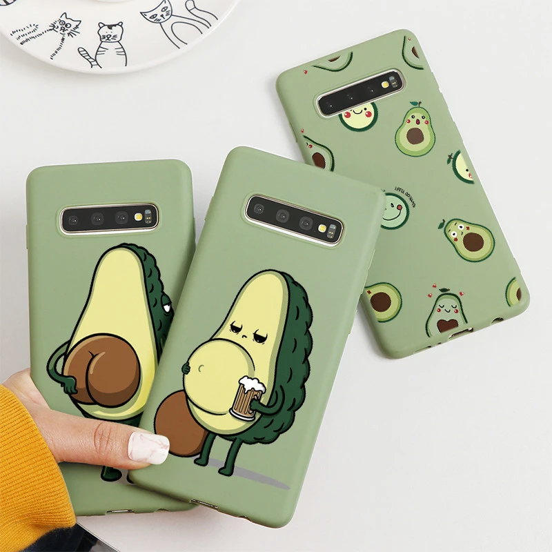 Avocado Case For Samsung Galaxy A51 A71 A52 A72 A10 A40 A50 A70 S8 S9 S10 S20 FE S21 Plus Ultra A12 A32 A31 A20E A21S TPU Funda