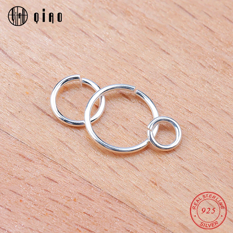 Wholesale 4-8mm 20pcs/pack 925 Sterling Silver Open Jump Rings For Making Keychains & Bracelet Jewelry Findings Accessories