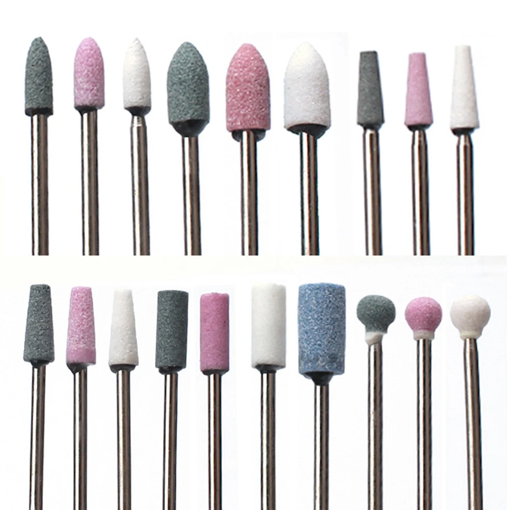 21 Type Corundum Nail Drill Milling Cutter Ceramic Stones Bits Electric Files Manicure Machine Equipment Nail Tools Accessory